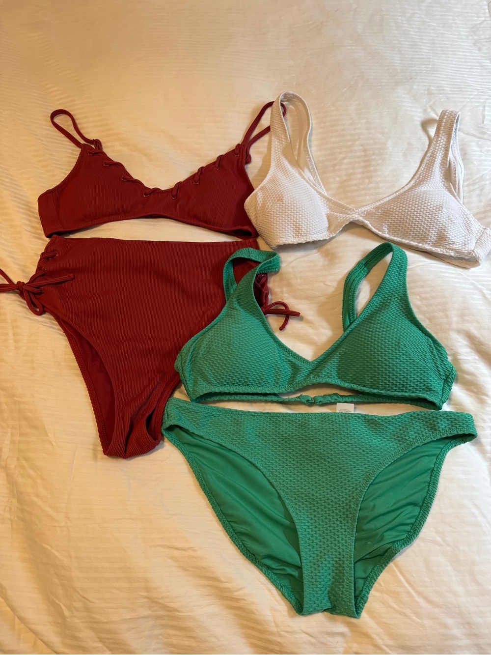 aerie swim green and rust Bikini Sets size M